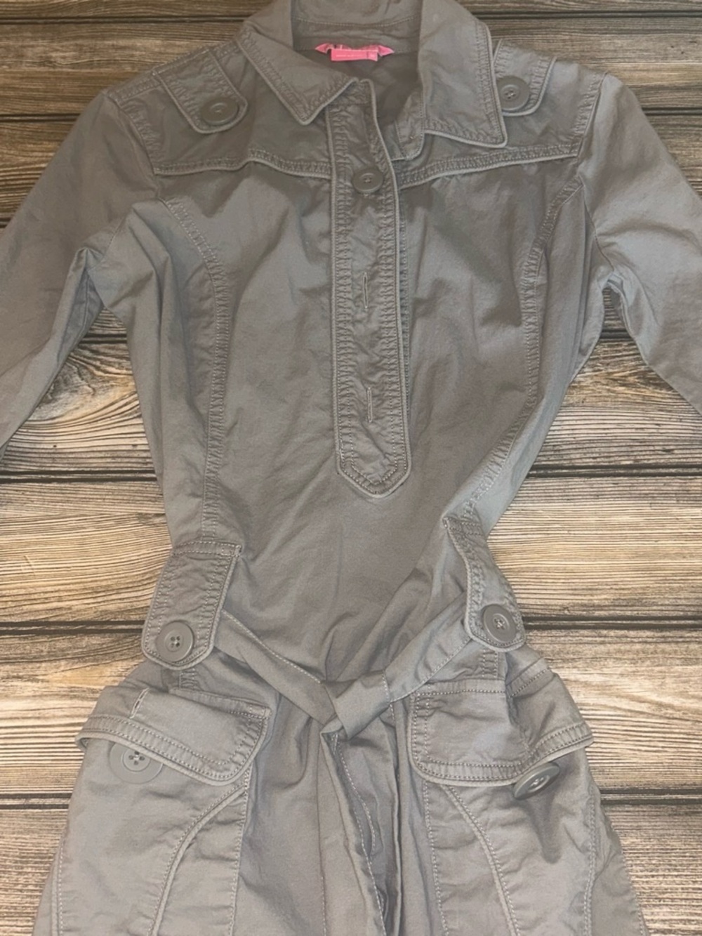 BCBGirls Gray Utility Jacket Dress